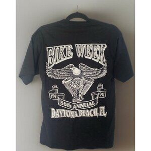 Daytona 1997 Bike Week 56TH Anniversary Tee SZ Small Eagle Graphics Vtg.Like New